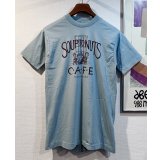 90's【USA製】 ビンテージ【FRUIT OF THE LOOM 】フルーツオブザルーム【青磁色】【Soup to Nuts CAFE】【 Tシャツ】【サイズM】 