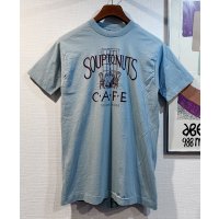 90's【USA製】 ビンテージ【FRUIT OF THE LOOM 】フルーツオブザルーム【青磁色】【Soup to Nuts CAFE】【 Tシャツ】【サイズM】 