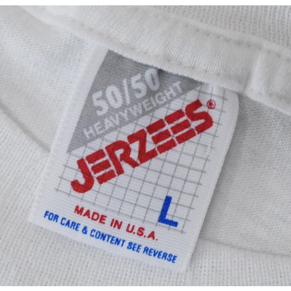 画像2: 90's【USA製】ビンテージ【ジャージーズ】【JERZEES BY RUSSELL】DENTON イラスト プリント【白】【Ｔシャツ】【サイズL】 