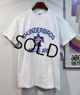 【デッドストック】ビンテージ【SOFFE】ソフィー 【白】【THUNDERBIRDS NELLIS 】サンダーバーズ【Tシャツ】サイズＳ 