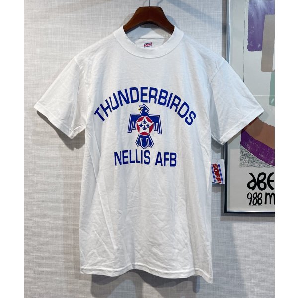画像1: 【デッドストック】ビンテージ【SOFFE】ソフィー 【白】【THUNDERBIRDS NELLIS 】サンダーバーズ【Tシャツ】サイズＳ 