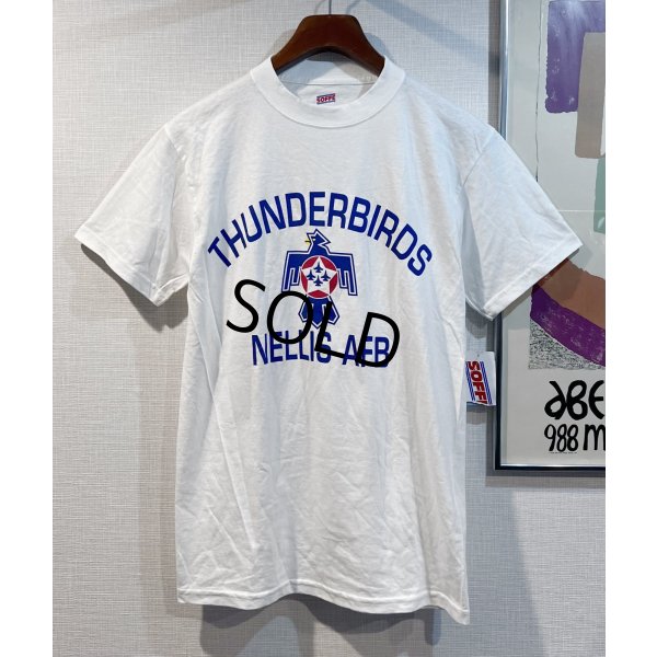 画像1: 【デッドストック】ビンテージ【SOFFE】ソフィー 【白】【THUNDERBIRDS NELLIS 】サンダーバーズ【Tシャツ】サイズＳ 