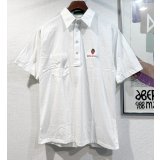 【USA製】【munsingwear】【マンシングウェア】イチゴ 刺繍【白】【ポロシャツ】【サイズＬ】 