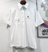 【USA製】【munsingwear】【マンシングウェア】イチゴ 刺繍【白】【ポロシャツ】【サイズＬ】 