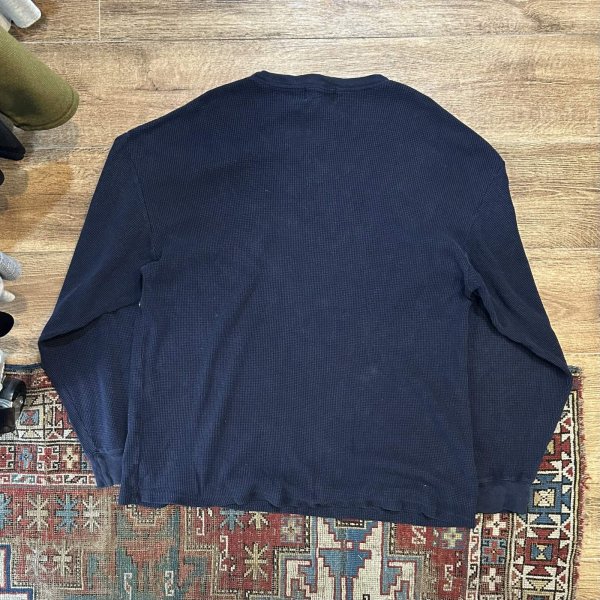 画像3: 90's∼ ビンテージ【Eddie Bauer】【エディーバウアー】【紺色】【無地】【サーマルロンT】【サイズM】 