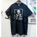 90’s【USA製】【ビンテージ】フルーツオブザルーム【シングルステッチ】【JOLLY ROGERS】ドクロ  船【バックプリント付き】黒【Tシャツ】【サイズXL】 
