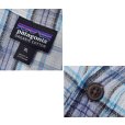 画像2: ビンテージ【パタゴニア】patagonia 白ｘ水色ｘグレーｘ紫 チェック オーガニックコットン 半袖シャツ【サイズＸL】<br> (2)