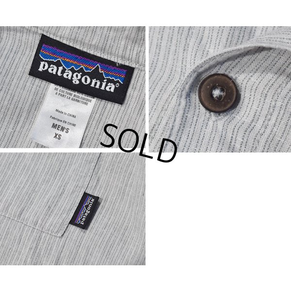 画像2: ビンテージ【パタゴニア】patagonia【ヘンプｘコットン】【オフホワイト】ストライプ 半袖シャツ【サイズXS】 