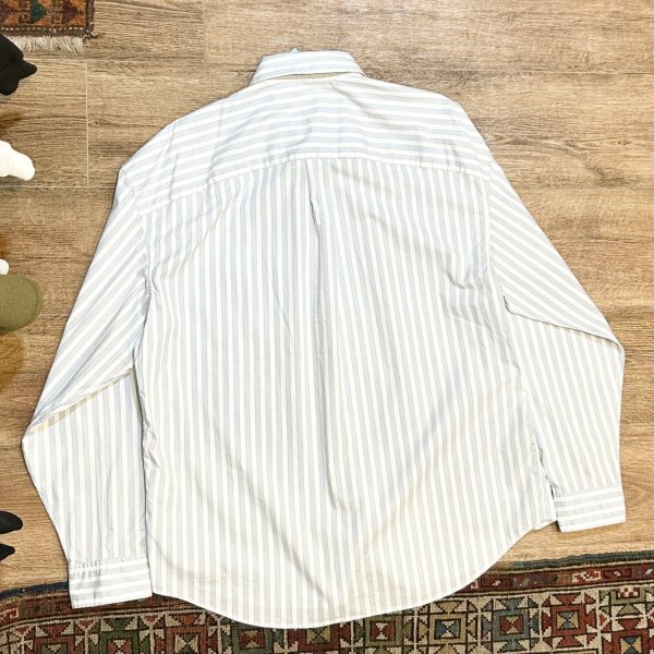 画像3: 【ビンテージ】【オールドギャップ】【GAP】The BIG Shirt【白ｘ水色】ストライプ【コットンボタンダウンシャツ】【サイズM】 