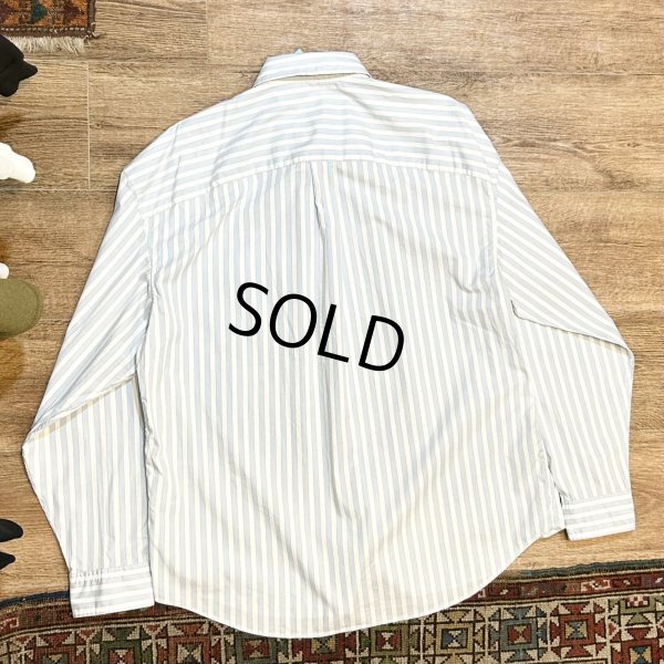 画像3: 【ビンテージ】【オールドギャップ】【GAP】The BIG Shirt【白ｘ水色】ストライプ【コットンボタンダウンシャツ】【サイズM】 