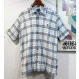画像1: ビンテージ【パタゴニア】patagonia 白ｘ水色ｘグレーｘ紫 チェック オーガニックコットン 半袖シャツ【サイズＸL】<br> (1)