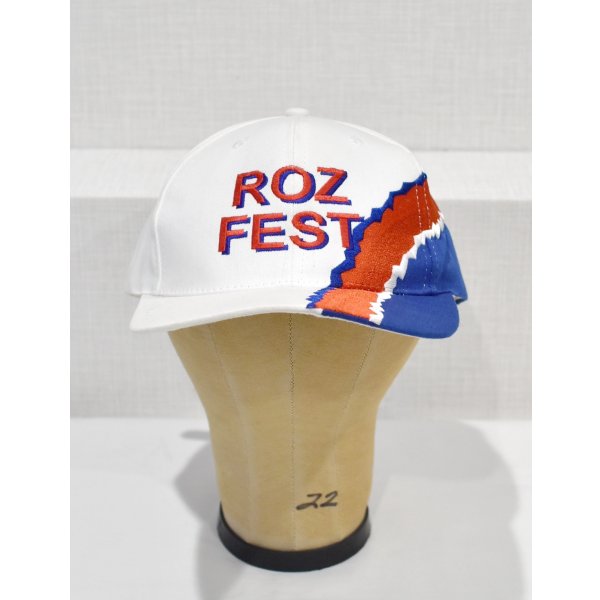 画像1: ビンテージ【NISSIN CAP】【ROZ FEST】【白×赤×青】【BBキャップ】 