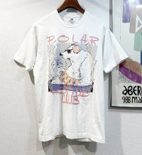 90's【USA製】 ビンテージ【FRUIT OF THE LOOM 】フルーツオブザルーム【白】【白クマ】【 Tシャツ】【サイズL】 