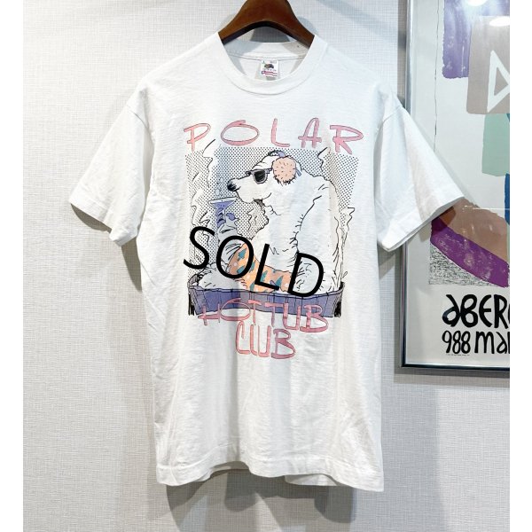 画像1: 90's【USA製】 ビンテージ【FRUIT OF THE LOOM 】フルーツオブザルーム【白】【白クマ】【 Tシャツ】【サイズL】 