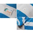 画像2: USA製【ビンテージ】【Islander】【アイランダー】水色ｘ白【ボーダー柄】【ヘンリーネックTシャツ】【サイズＬ】<br> (2)