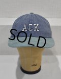 【USA製】【ビンテージ】【ACK】【ブルーグレー×緑】【コットンキャップ】 