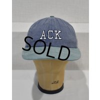 【USA製】【ビンテージ】【ACK】【ブルーグレー×緑】【コットンキャップ】 