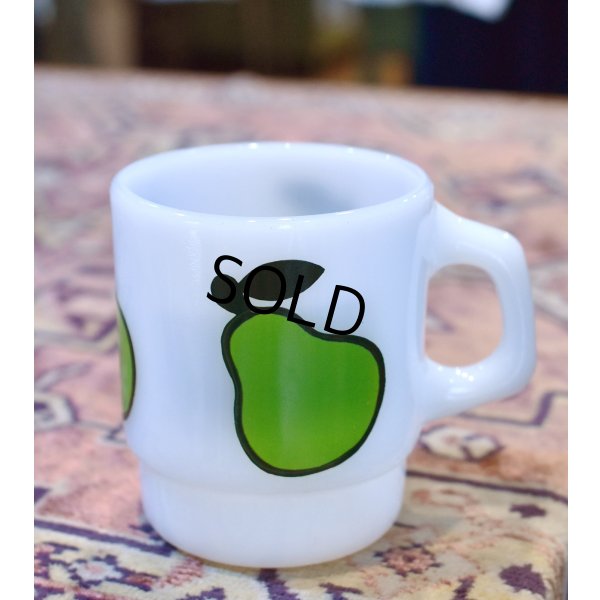 画像1: 【Fire King】【ファイヤーキング】【スーパーフルーツ】【洋ナシ】【スタッキングマグ】【マグカップ】 