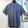 画像1: 【Christian Dior】クリスチャンディオール【紫ｘ紺ｘエンジ】チェック【半袖バンドカラーシャツ】【サイズＳ】<br> (1)