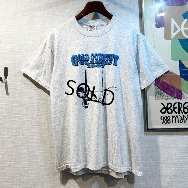 画像1: 90's USA製 ビンテージ【ONEITA】オニータ【Gold country classic 1997】シングルステッチ バックプリント付き【グレー】 Tシャツ 【サイズL】 