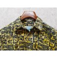 画像3: 【ORVIS】オービス 【紺×黄色】【コットン半袖シャツ】アロハシャツ【半袖開襟シャツ】【サイズＳ】<br> (3)