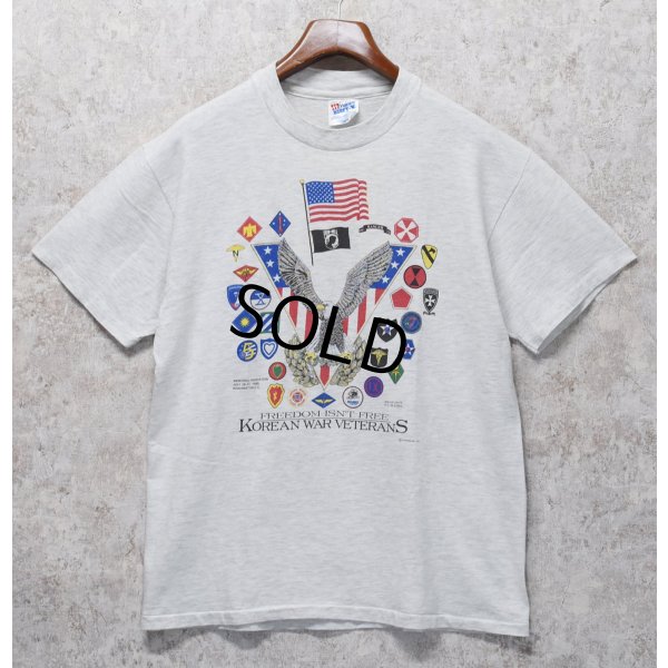 画像1: 【90's】【USA製】【ビンテージ】【Hanes】ヘインズ【Korean war veterans】メモリアル【霜降りグレー】【Tシャツ】【サイズL】 