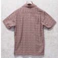 画像3: ビンテージ【エディーバウアー】【Eddie Bauer】【エンジ×生成り】【総柄】【リネン×コットン】【半袖シャツ】【開襟シャツ】【サイズS】<br> (3)