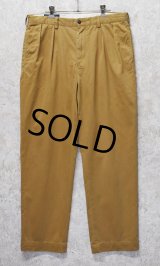 【ラルフローレン】POLO RALPH LAUREN【ETHAN PANT】イーサン【ライトブラウン】２タック【コットンパンツ】【34×30】 