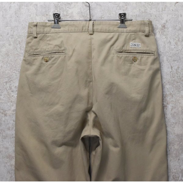画像4: 【USA製】【ラルフローレン】POLO RALPH LAUREN【ベージュ】【2タック】【コットンパンツ】【34×31】 