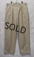 【USA製】【ラルフローレン】POLO RALPH LAUREN【ベージュ】【2タック】【コットンパンツ】【34×31】 