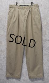 【USA製】【ラルフローレン】POLO RALPH LAUREN【ベージュ】【2タック】【コットンパンツ】【34×31】 
