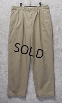 【USA製】【ラルフローレン】POLO RALPH LAUREN【ベージュ】【2タック】【コットンパンツ】【34×31】 