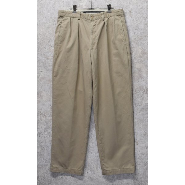 画像1: 【USA製】【ラルフローレン】POLO RALPH LAUREN【ベージュ】【2タック】【コットンパンツ】【34×31】 
