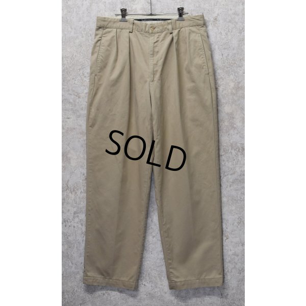 画像1: 【USA製】【ラルフローレン】POLO RALPH LAUREN【ベージュ】【2タック】【コットンパンツ】【34×31】 