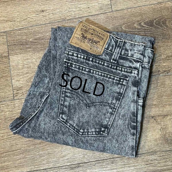画像1: ∼90’s 【USA製】【ビンテージ】【LEVI'S】【リーバイス５５０】550 黒 ブラック ケミカルウォッシュ デニムパンツ 【30ｘ32】 
