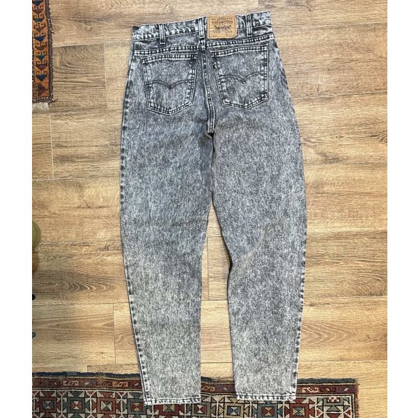 画像4: ∼90’s 【USA製】【ビンテージ】【LEVI'S】【リーバイス５５０】550 黒 ブラック ケミカルウォッシュ デニムパンツ 【30ｘ32】 