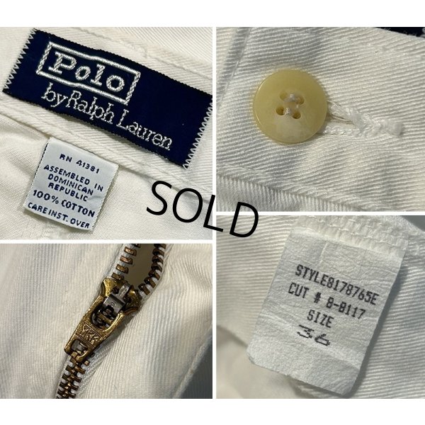 画像2: 【POLO RALPH LAUREN】オールドラルフローレン【白】【２タック】【ショートパンツ】【短パン】【コットンショーツ】【W36】 