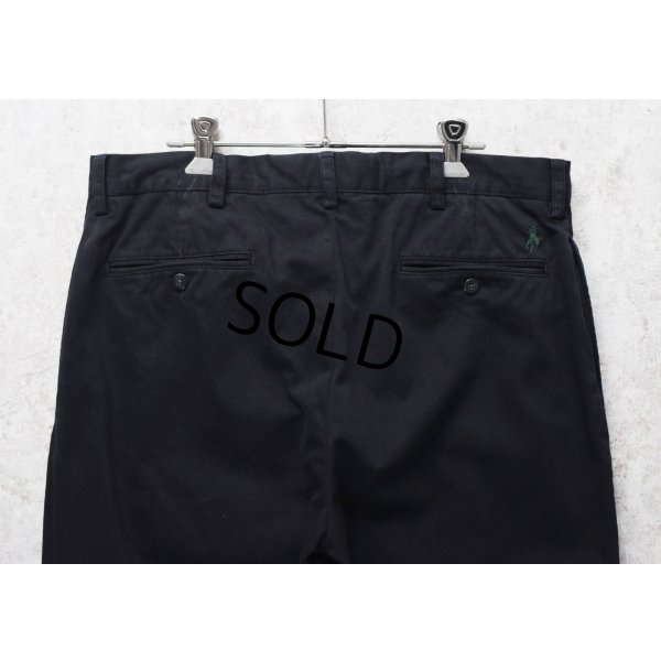 画像4: 【Ralph Lauren】ラルフローレン【黒】【ETHAN PANT】【イーサンパンツ】【2タック】【コットンパンツ】【34ｘ32】 