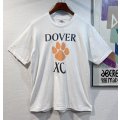 【USA製】【90's~】ビンテージ【FRUIT OF THE LOOM】【フルーツオブザルーム】【DOVER XC】白 肉球【 Tシャツ】【サイズL】 