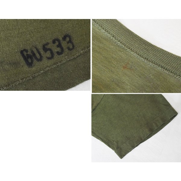画像2: 【70's】【ビンテージ】【U.S.ARMY】【ODカラー】アンダーシャツ【Ｔシャツ】M程度 