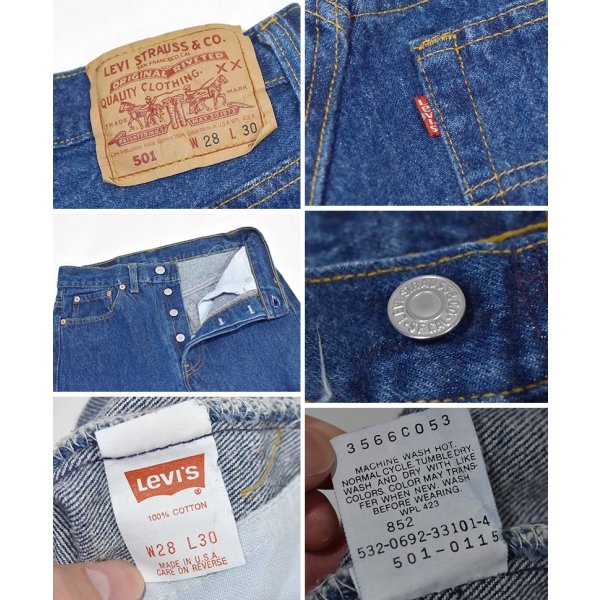 画像2: 90's~【USA製】【ビンテージ】【LEVI'S】【リーバイス５０１】501【デニムパンツ】【28ｘ30】 