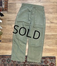 50's【ビンテージ】【米軍実物】USMC？【べイカーパンツ】【Ｗ30.5程度】  