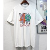 90's【USA製】ビンテージ【Peacock】【ピーコック】【IT TOOK ME 40YEARS】白【 Tシャツ】【サイズL】 