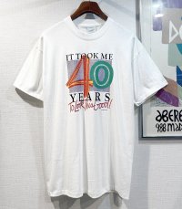 90's【USA製】ビンテージ【Peacock】【ピーコック】【IT TOOK ME 40YEARS】白【 Tシャツ】【サイズL】 