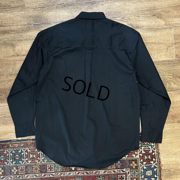 画像3: 【CHAPS】チャップス【ラルフローレン】【POLO ralph lauren】胸刺繍入り 黒 ブラック ヘリンボーン生地【コットンシャツ】【サイズM】 