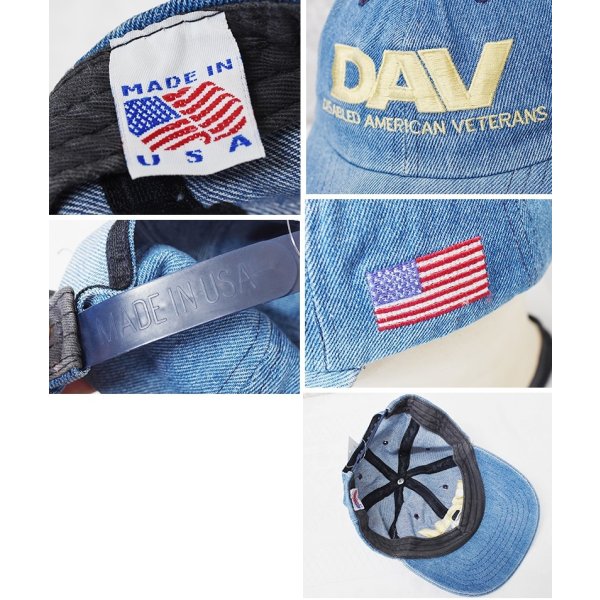 画像2: 【USA製】【DAV】【デニム地】【コットンBBキャップ】サイズフリー  