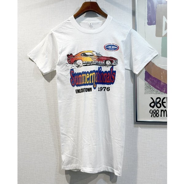 画像2: 【デッドストック】 【70's】【USA製】NHRA【ビンテージ】【Summer nationals】【車】プリント【白】【Tシャツ】【サイズM】 