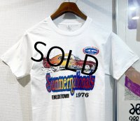 【デッドストック】 【70's】【USA製】NHRA【ビンテージ】【Summer nationals】【車】プリント【白】【Tシャツ】【サイズM】 