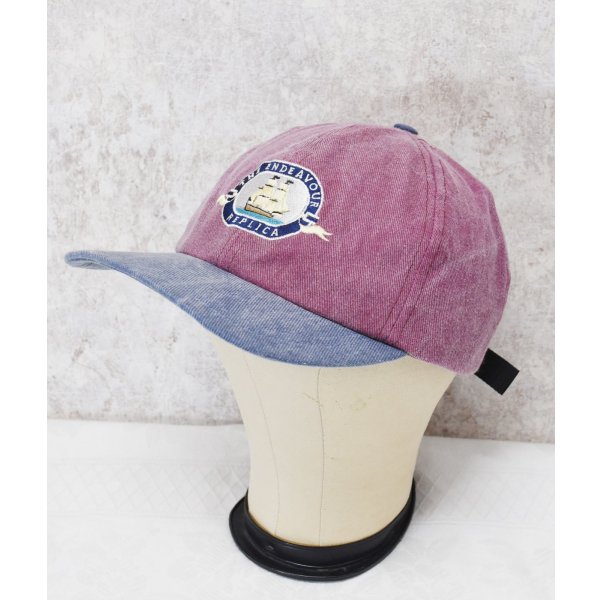 画像3: 【USA製】【New England Cap】【エンジ×グレー】【the endeavour】【WORD VOYAGE】【BBキャップ】  