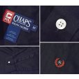 画像2: 【CHAPS】チャップス【ラルフローレン】【POLO ralph lauren】胸刺繍入り 黒 ブラック ヘリンボーン生地【コットンシャツ】【サイズM】<br> (2)